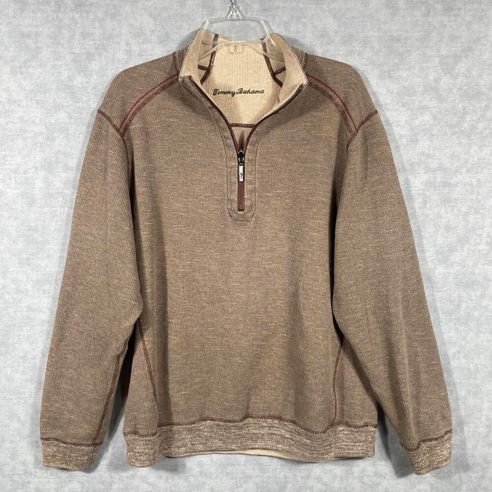 Tommy Bahama quarter zip reversable shirt